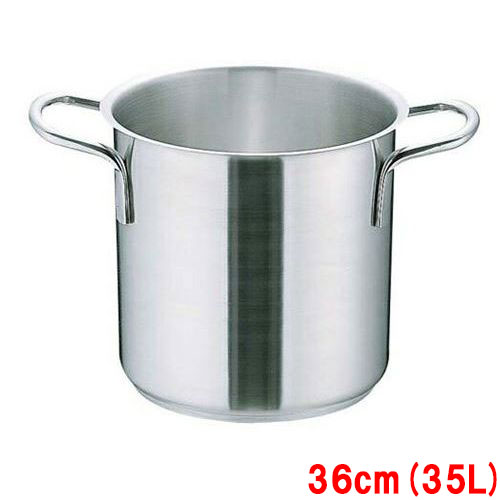【TKG】ステンレス寸胴鍋Murano(ムラノ)インダクション18-8(蓋無) 36cm /9-0005-0106/業務用/新品/送料無料