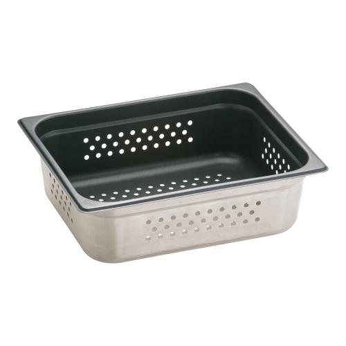 18-8ノンスティックガストロノーム穴明パン 1/2 100mm812.4PFS/業務用/新品/小物送料対象商品