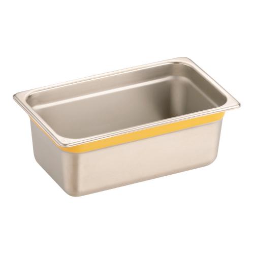 DO-EN18-8カラーラインGNパン 1/4 100mm イエロー/業務用/新品/小物送料対象商品