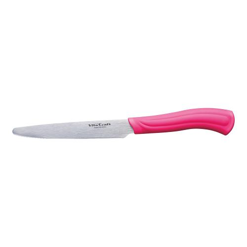 ■商品説明■商品名：ビタクラフト マルチぺティーナイフ ピンク No.9741メーカー品番：9-0054-0801お届け数：1JANコード：4973673397417メーカー品番：No.9741カラー：ピンクその他仕様：●刃渡り(mm):118特記事項：●先端が波刃になっているので、やわらい食材も切りやすい です。●テーブルで切り分ける生ハムやローストビーフなど お肉類にも。●材質:刃部/ステンレス刃物鋼 グリップ/エラストマー樹脂 柄芯部/ポリプロピレンサイズ：●全長(mm):237【配送料について】【ご注意】画面上の色はブラウザやご使用のパソコンの設定により実物と異なる場合があります。
