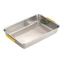 18-8 カラーハンドル角バット 6枚取 イエロー/業務用/新品/小物送料対象商品