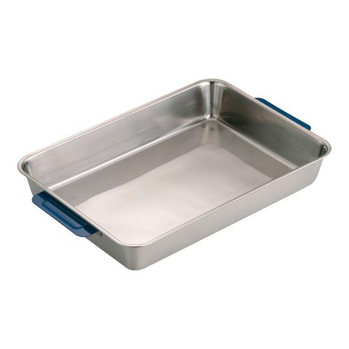 18-8 カラーハンドル角バット 8枚取 ブルー/業務用/新品/小物送料対象商品