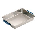 18-8 カラーハンドル角バット 10枚取 ブルー/業務用/新品/小物送料対象商品