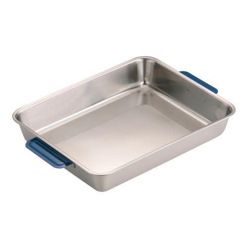 18-8 カラーハンドル角バット 12枚取 ブルー/業務用/新品/小物送料対象商品