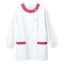 女性用調理衣長袖 1-093 白/ピンク LL/業務用/新品/小物送料対象商品