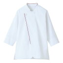 男女兼用ショップコートLW0901-E9 L (ホワイト×ワイン)/業務用/新品/小物送料対象商品