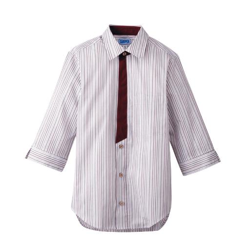 男女兼用七分袖シャツ S BT-3121 エンジ/業務用/新品/小物送料対象商品