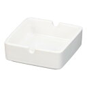 陶器 ホワイト 角形灰皿 Y-405/業務用/新品/小物送料対象商品