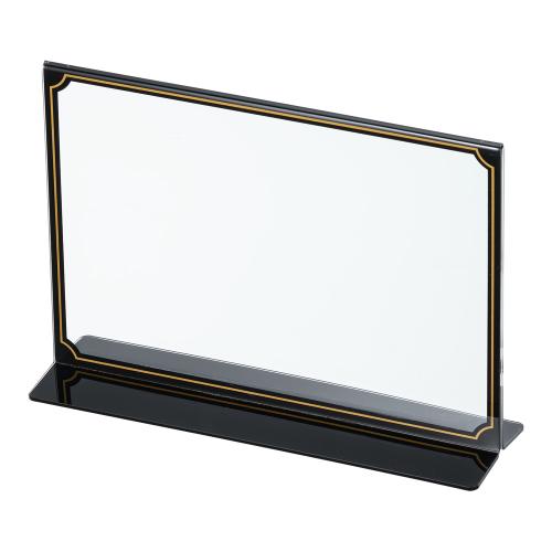 えいむ T型カラーメニュースタンド TS-101(大)ブラック/業務用/新品/小物送料対象商品(3)