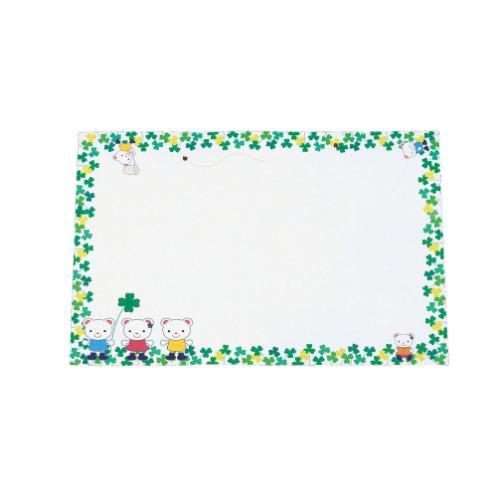 無蛍光紙お子様テーブルマット クローバー TE-S01(100枚入)/業務用/新品/小物送料対象商品