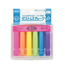 ダストレス蛍光チョーク(6本入) 6色 DCK-6-6C/業務用/新品/小物送料対象商品