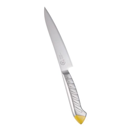 龍治 ステンカラー ペティーナイフ 15cm イエロー/業務用/新品/小物送料対象商品