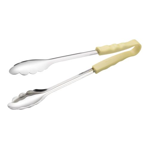 18-8抗菌PPハンドル カラー万能トング 大 イエロー/業務用/新品/小物送料対象商品