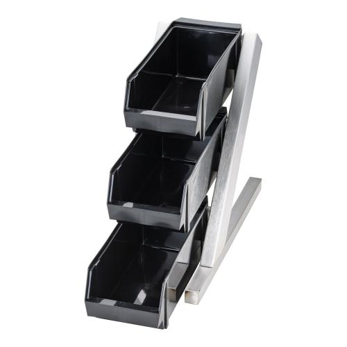 SA18-8デラックス オーガナイザー 3段1列(3ヶ入) ブラック/業務用/新品/送料無料