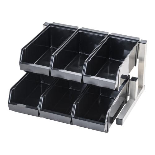 ■商品説明■商品名：TKG 18-8スマート オーガナイザー 2段3列(6ヶ入) ブラックメーカー品番：9-0861-0302お届け数：1JANコード：4905001828768カラー：ブラック特記事項：●スペースの有効活用に!●壁面に対し...