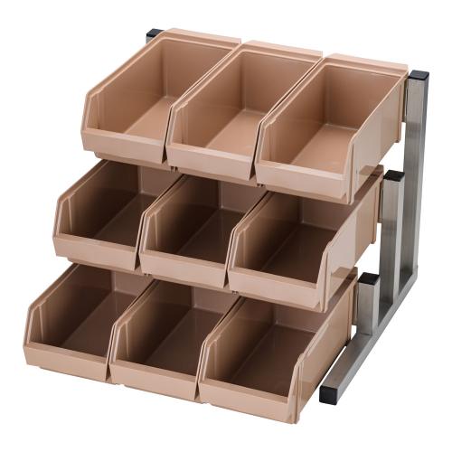 TKG 18-8スマート オーガナイザー 3段3列(9ヶ入) キャメル/業務用/新品/送料無料