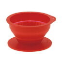 シリコン 折りたたみコーヒードリッパー オーバル レッド 4カップ/業務用/新品/小物送料対象商品