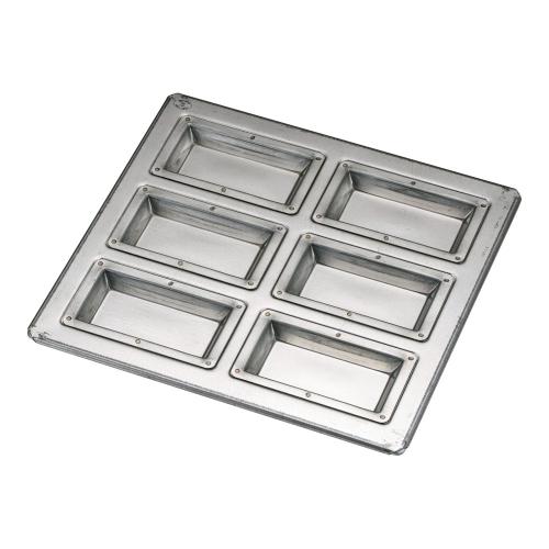 シリコン加工 フィナンシェ型 天板 6ヶ取 フラット仕上げ/業務用/新品/小物送料対象商品