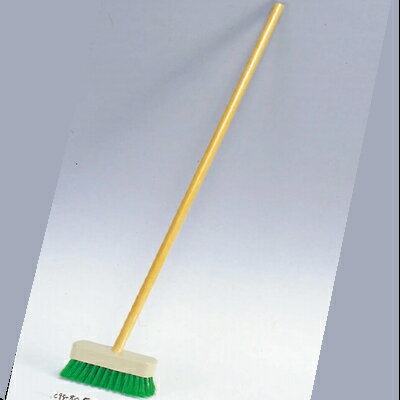 デッキブラシ 木柄 ナイロン 18cm/業務用/新品 /テンポス