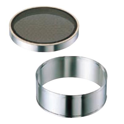 EBM ゴム付ステン枠 裏漉 セット 代用毛 細目 33cm (替アミ式)(業務用)(送料無料)