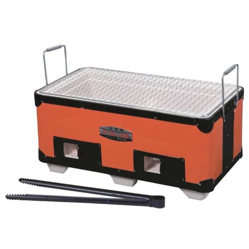 バーベキューコンロ Bー4 炭用角型 375×215×175/業務用/新品/小物送料対象商品