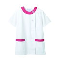 調理衣 レディス 半袖 1-094 (白/ピンク) /業務用/新品/小物送料対象商品