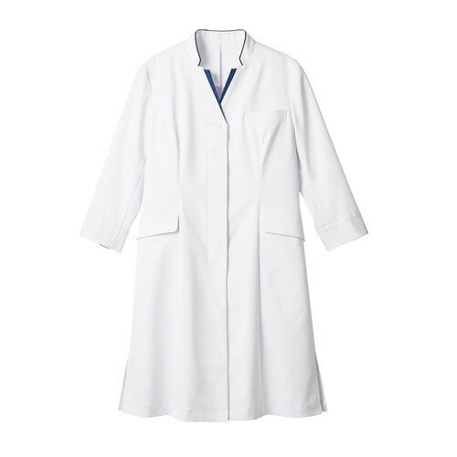 ドクターコートレディス7分袖 白/ネイビー レディス 71-139/業務用/新品/小物送料対象商品