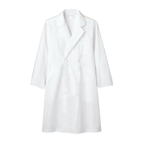 ドクターコート メンズ長袖W 白 メンズ 71-671/業務用/新品/小物送料対象商品