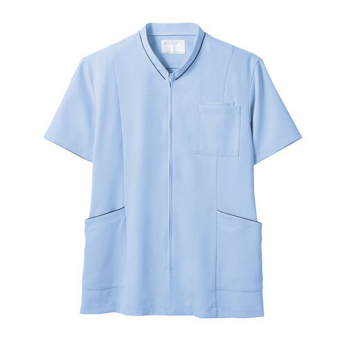 スクラブ 兼用 半袖 ブルー/ネイビー 男女兼用 72-1224/プロ用/新品/小物送料対象商品