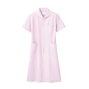ナースワンピース 半袖 ピンク/白 レディス 73-1554/業務用/新品/小物送料対象商品