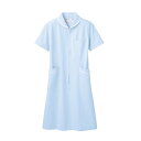 ナースワンピース 半袖 サックス/白 レディス 73-1556/業務用/新品/小物送料対象商品