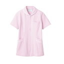 ナースジャケット 半袖 ピンク/白 レディス 73-1564/業務用/新品/小物送料対象商品