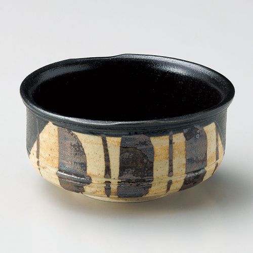 黒織部十草小鉢11.5×11×5....