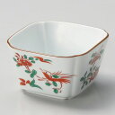 赤絵花鳥入角小鉢 9.5×9.5×5.4cm 065-028/業務用/新品/小物送料対象商品