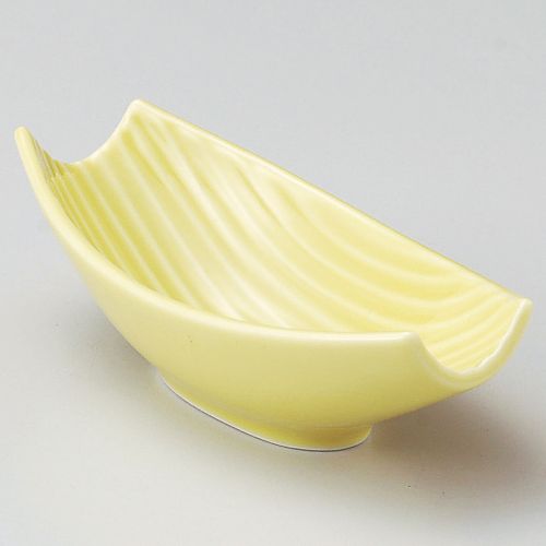 イエロー笹小付 13.8×6.8×4.5cm 078-278 (10個入) /業務用/新品/小物送料対象商品