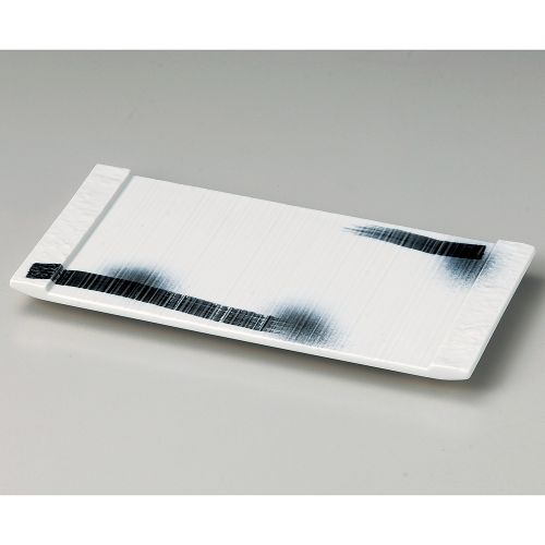 染付墨彩長角陶板 30.8×15.4×2.5cm 135-128/業務用/新品/小物送料対象商品