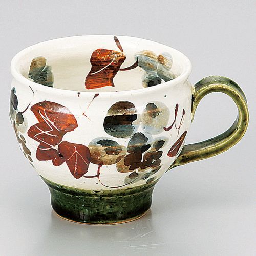 織部塗り分けぶどうマグカップ12×...