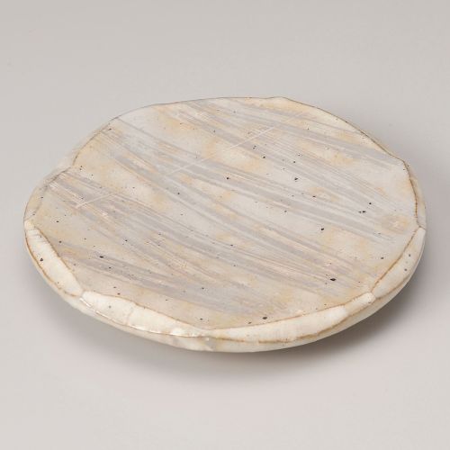 粉引刷毛目丸高台三ツ足皿 21×4cm 204-028/業務用/新品/小物送料対象商品