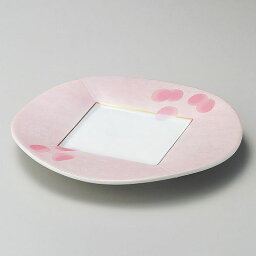 ピンク吹銀彩80皿 φ24.5×2.9cm 202-108/業務用/新品/小物送料対象商品