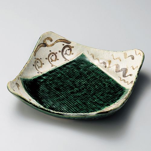 里山織部9.0正角皿 23.5×23.5×6cm 189-188/業務用/新品/小物送料対象商品