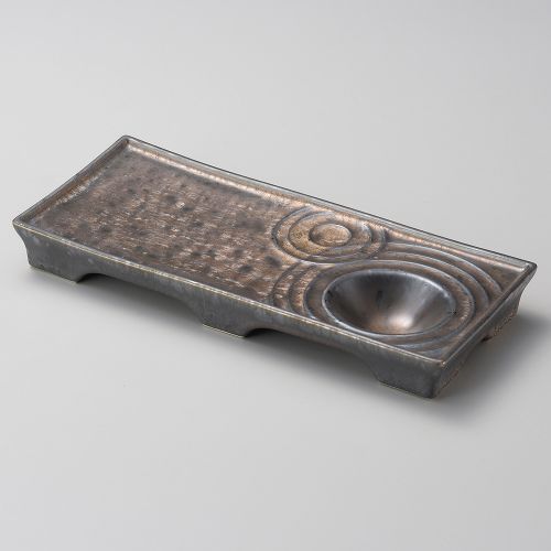 金結晶波紋千代口付長角皿 27×11.7×3cm 152-028/業務用/新品/小物送料対象商品