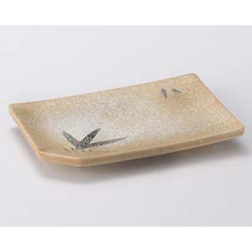 石焼織部笹長角8.0焼物皿 21.3×14.6cm 151-068 (5個入) /業務用/新品/小物送料対象商品