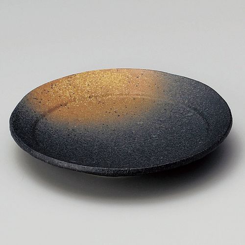 月光黒備前12cm丸皿 φ12.2×2cm 229-628 (10個入) /業務用/新品/小物送料対象商品