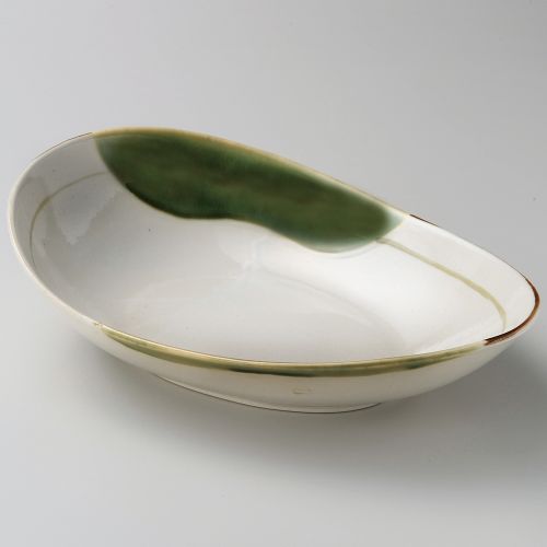 織部流し変型小鉢15.4×11.3...