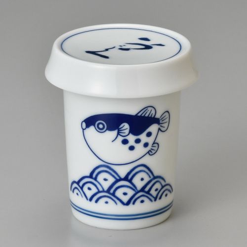 波フグヒレ酒(フタ付) 6.6×9.7cm(180cc) 287-128 (5個入) /業務用/新品/小物送料対象商品