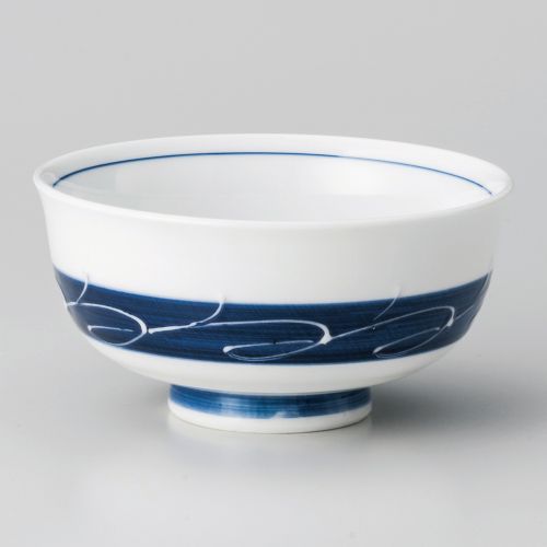 白波帯汁茶碗 φ11.9×6cm 368-498 (10個入) /業務用/新品/小物送料対象商品