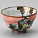 粉引ふくろう(赤)茶碗 φ11.5×6.5cm 373-248 (5個入) /業務用/新品/小物送料対象商品