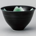 黒釉桜花ゆったり碗(大) φ12.8×8cm 372-178 (5個入) /業務用/新品/小物送料対象商品