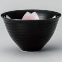 黒釉桜花ゆったり碗(小) φ12×7cm 372-188 (5個入) /業務用/新品/小物送料対象商品