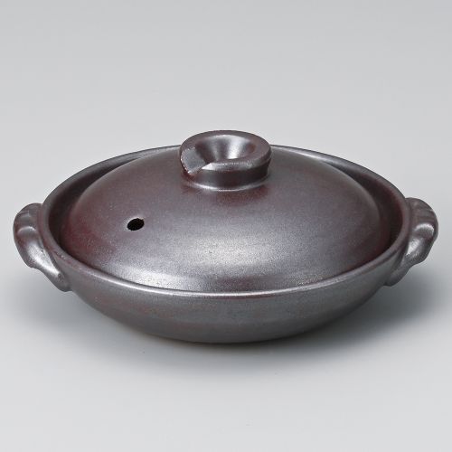 鉄釉5号陶板 18.5×φ15.5×7cm(身3.5cm) 411-158/業務用/新品/小物送料対象商品